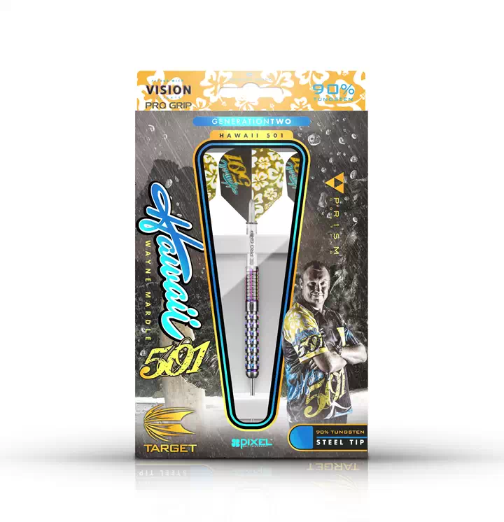 Target Darts Wayne Mardle Hawaii 501 Gen 2 90% Tungsten 22 grams